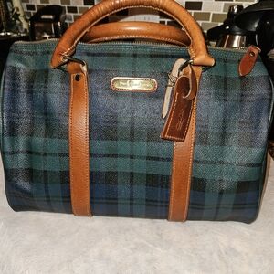 Polo Ralph Lauren Plaid Leather Boston
